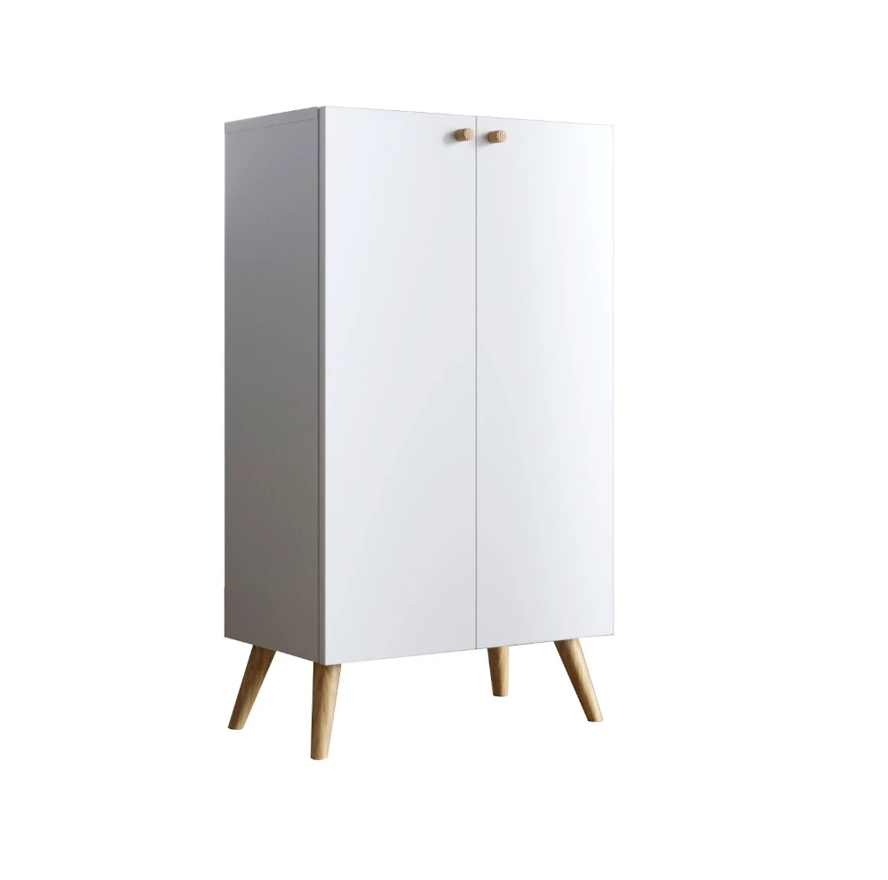 Komoda szafka drewniane nogi biała