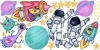 Naklejki na ścianę do pokoju dziecka kosmos
