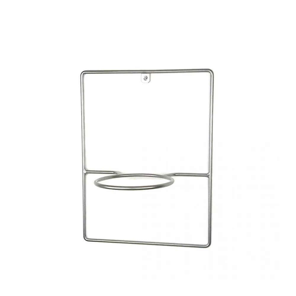 Kwietnik wiszący ścienny metalowy Pilea Loft srebrny
