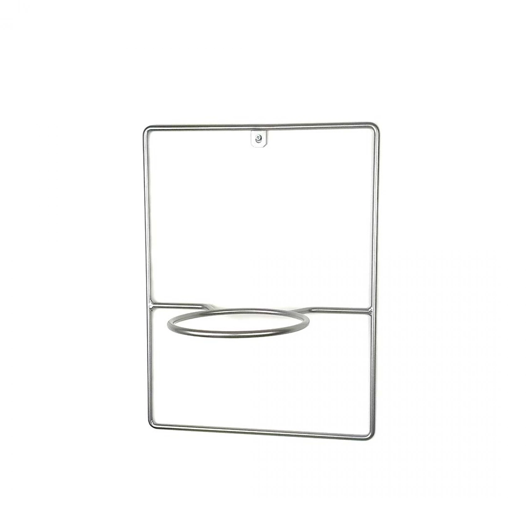 Kwietnik wiszący ścienny metalowy Pilea Loft srebrny