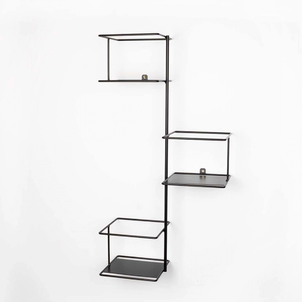 Kwietnik wiszący ścienny metalowy Dżungla2 potrójny Loft XL czarny