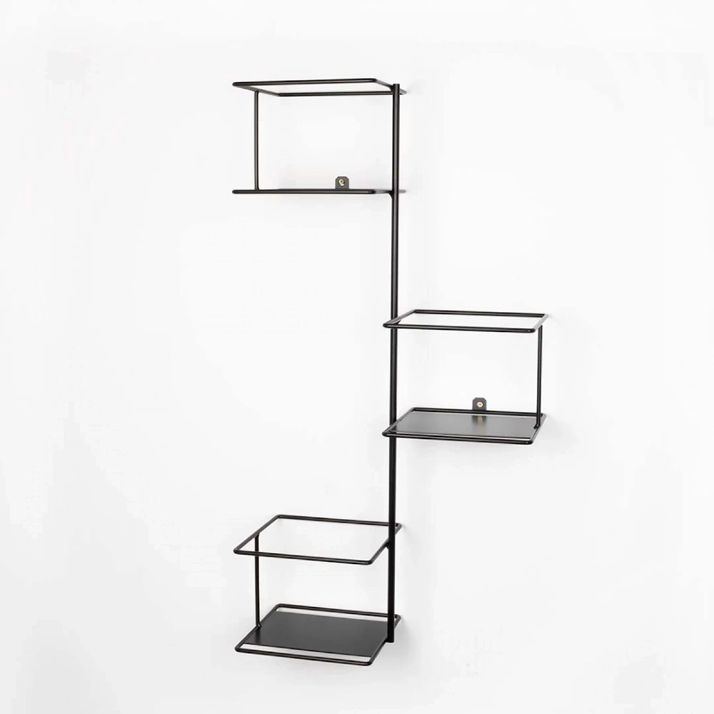 Kwietnik wiszący ścienny metalowy Dżungla2 potrójny Loft XL czarny