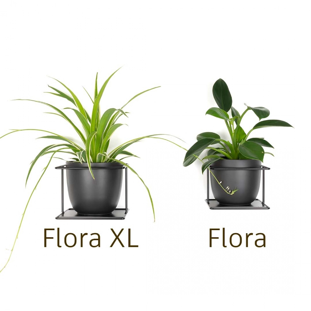 Kwietnik ścienny czarny Flora loft industrialny