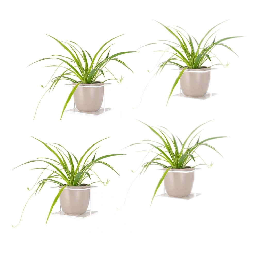 Kwietnik ścienny biały Flora XL Zestaw 4 szt
