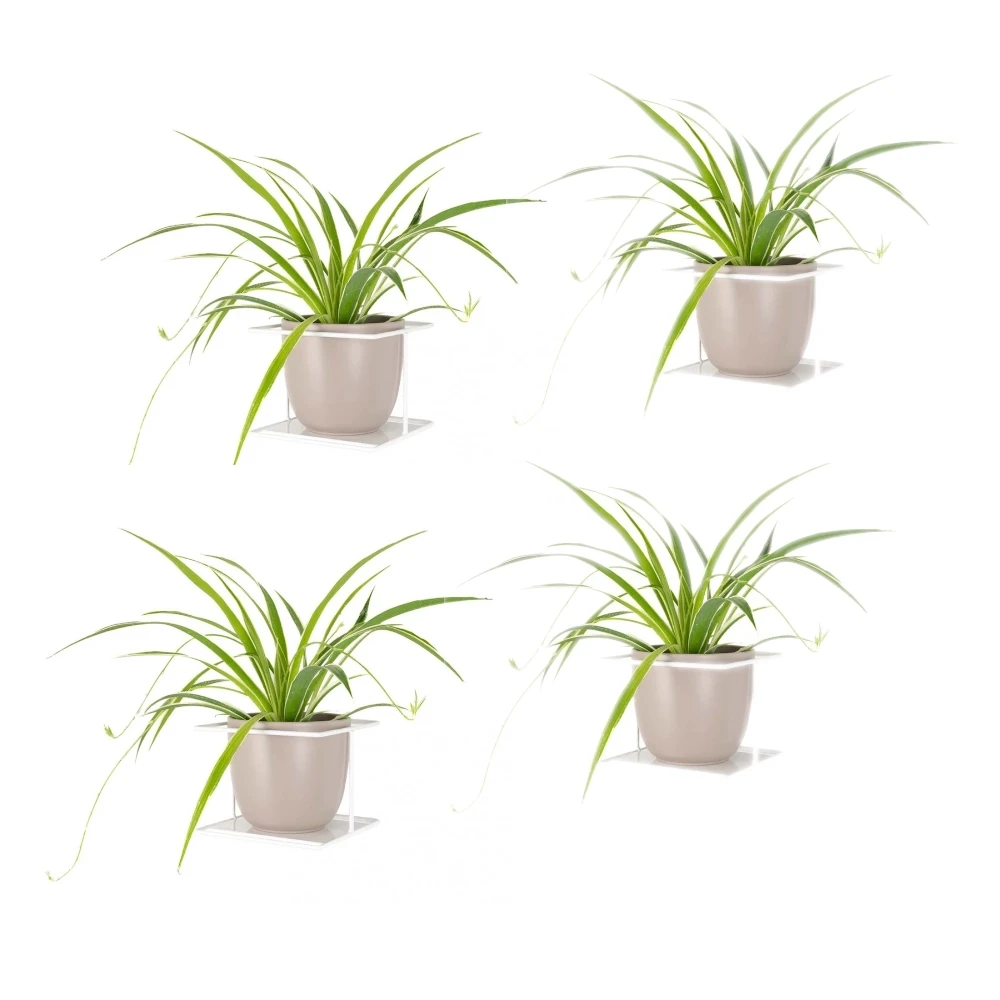 Kwietnik ścienny biały Flora XL Zestaw 4 szt