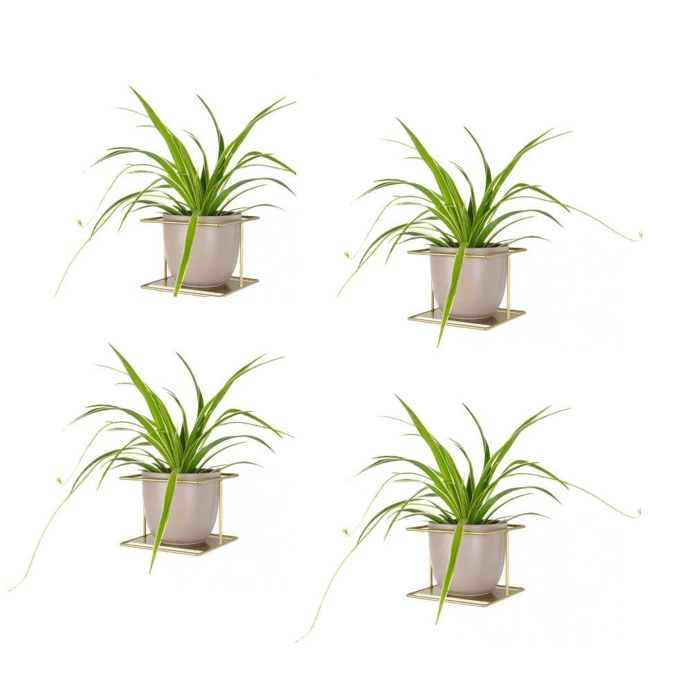 Kwietnik ścienny złoty Flora XL Zestaw 4 szt