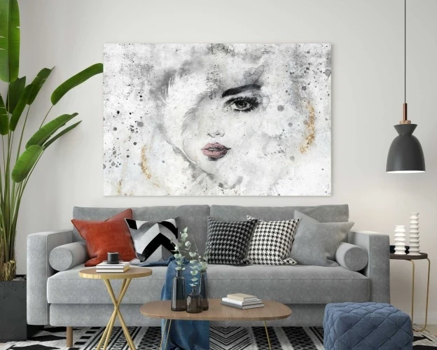 Obraz na płótnie canvas biało czarny kobieta