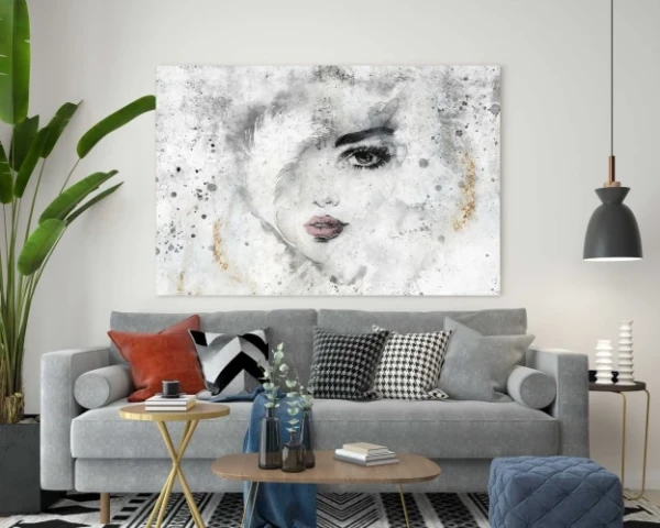 Obraz na płótnie canvas biało czarny kobieta