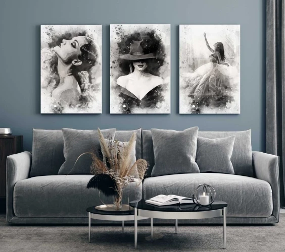 Obraz na płótnie canvas tryptyk retro