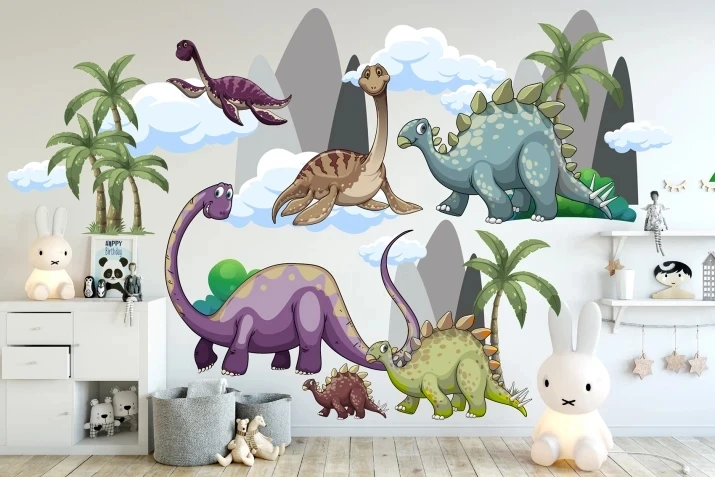 Naklejki na ścianę  naklejka dla dzieci dinozaury