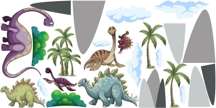 Naklejki na ścianę  naklejka dla dzieci dinozaury