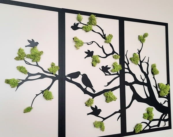 Drzewko ramka z chrobotkiem ażurowa dekoracja