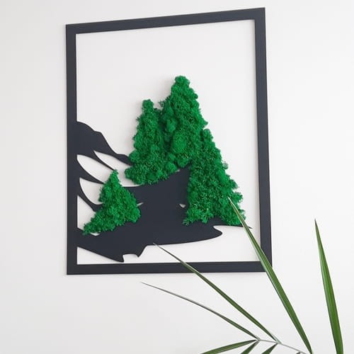 Ramka z chrobotkiem ażurowa dekoracja góry