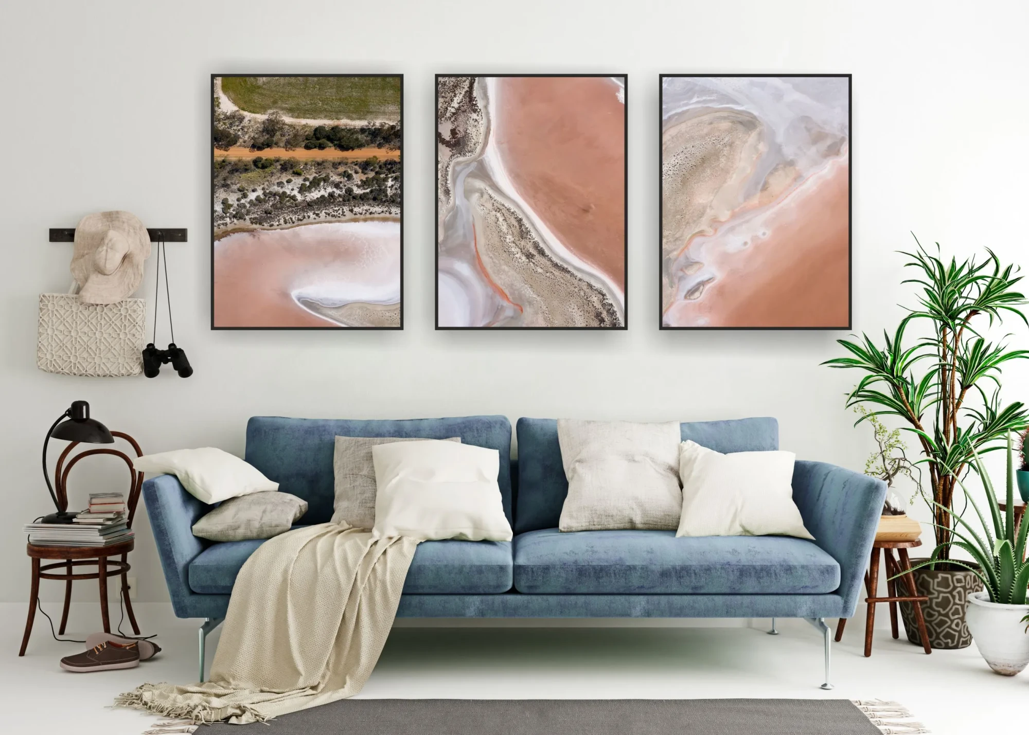 zestaw trzech plakatów postery boho