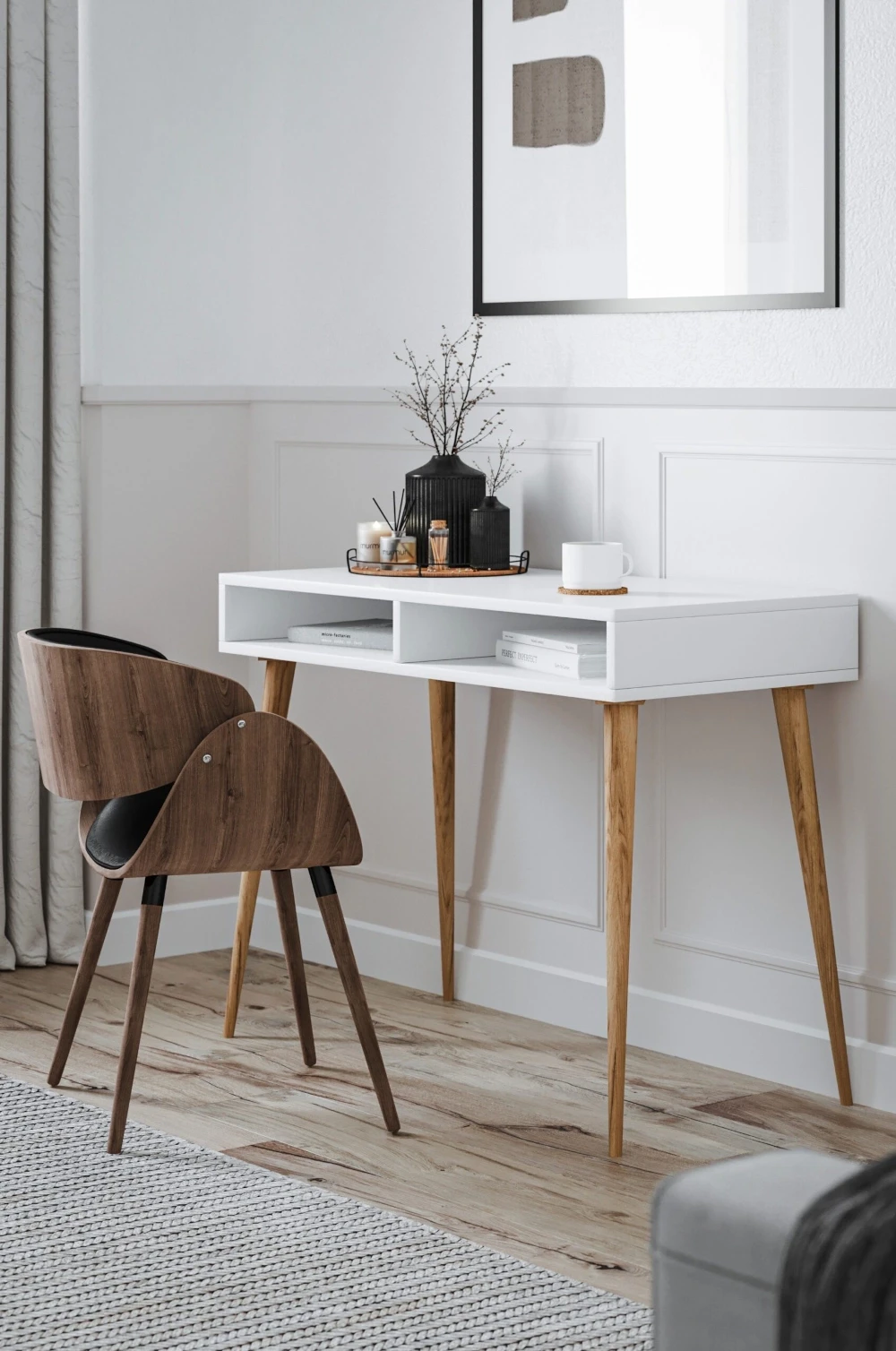 Białe-biurko-toaletka