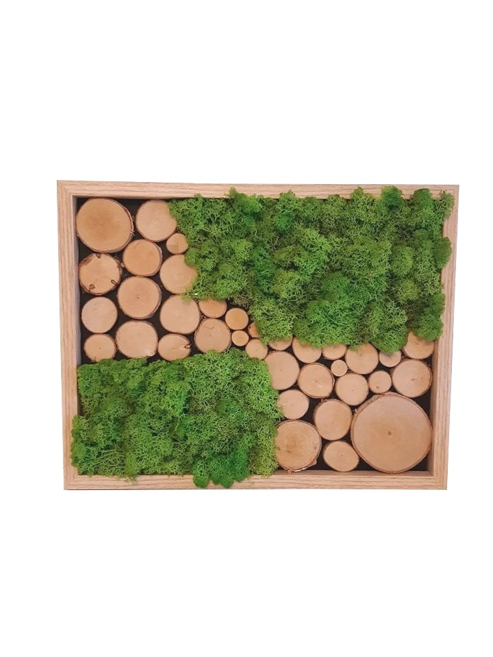 dekoracja-z-chrobotkiem-w-ramce