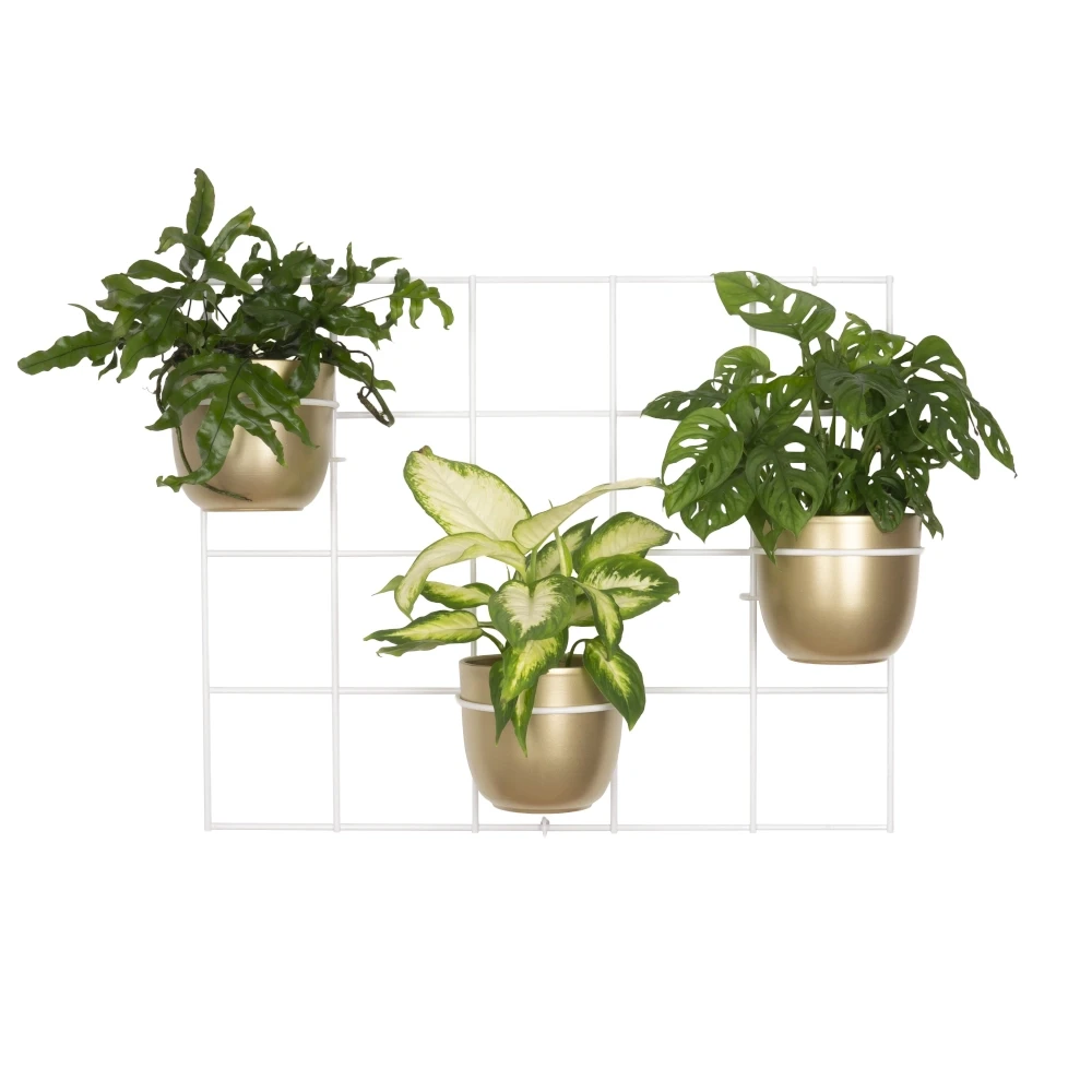 Kwietnik ścienny biały