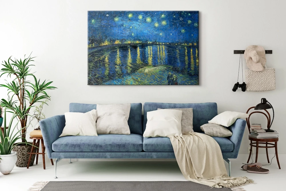 Pejzaż Gwiaździsta noc nad Rodanem