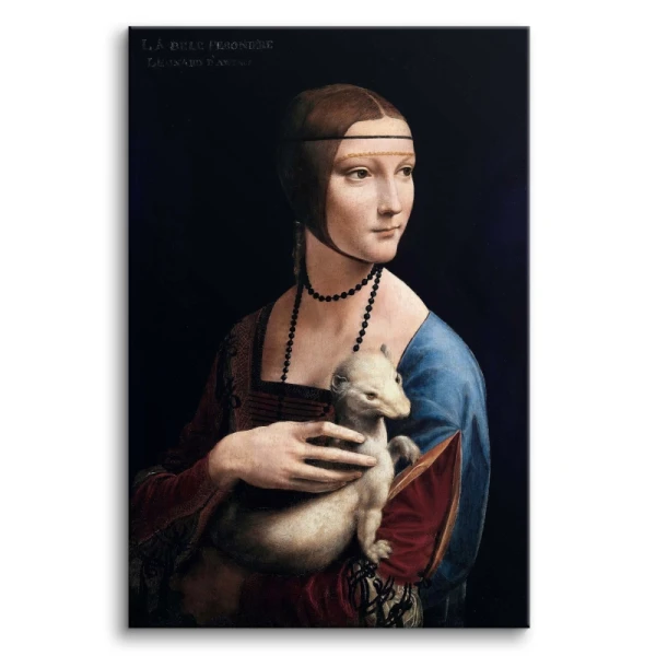 Obraz Reprodukcja Portretu Dama z łasiczką Leonardo da Vinci