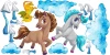 Naklejki-dla-dzieci-na-sciane-koniki-pony