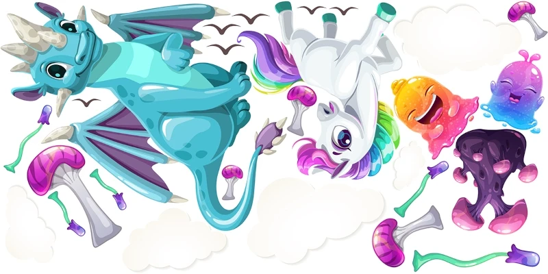 Naklejki na ścianę  naklejka zwierzęta smoki Pony