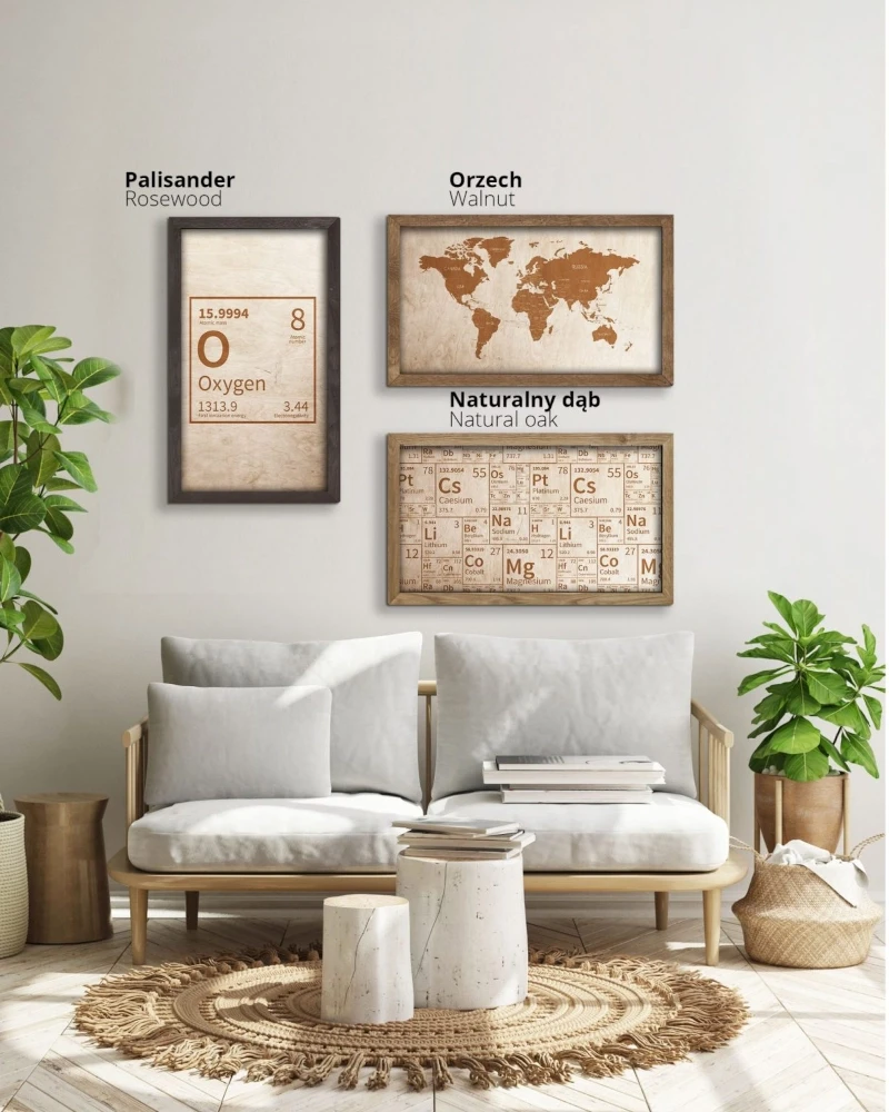 Drewniany-obraz -Mapa-Świata