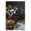 Obraz Martwa natura z kwiatami i owocami - reprodukcja Claude Monet