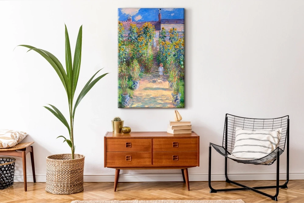 Pejzaż Ogród Moneta w Vétheuil- reprodukcja Claude Monet