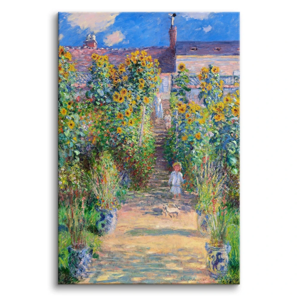 Pejzaż Ogród Moneta w Vétheuil- reprodukcja Claude Monet