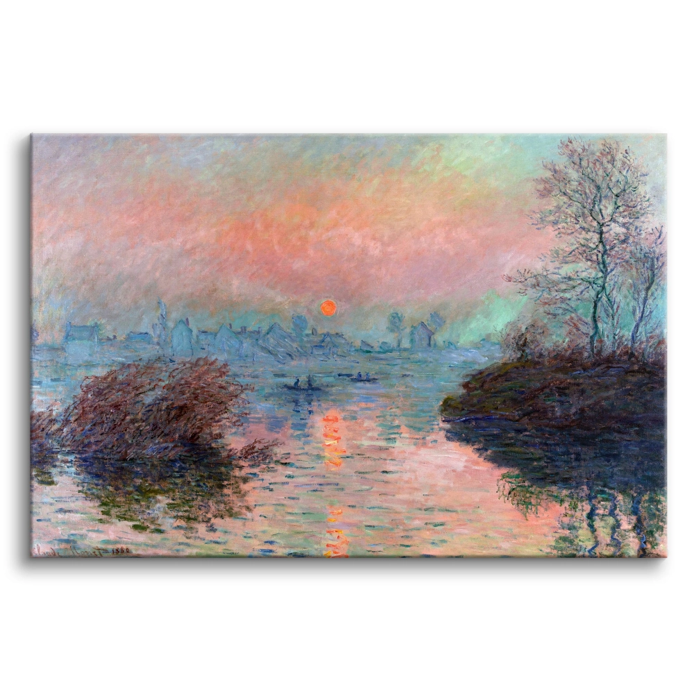 Pejzaż Zachód słońca nad Sekwaną- reprodukcja Claude Monet