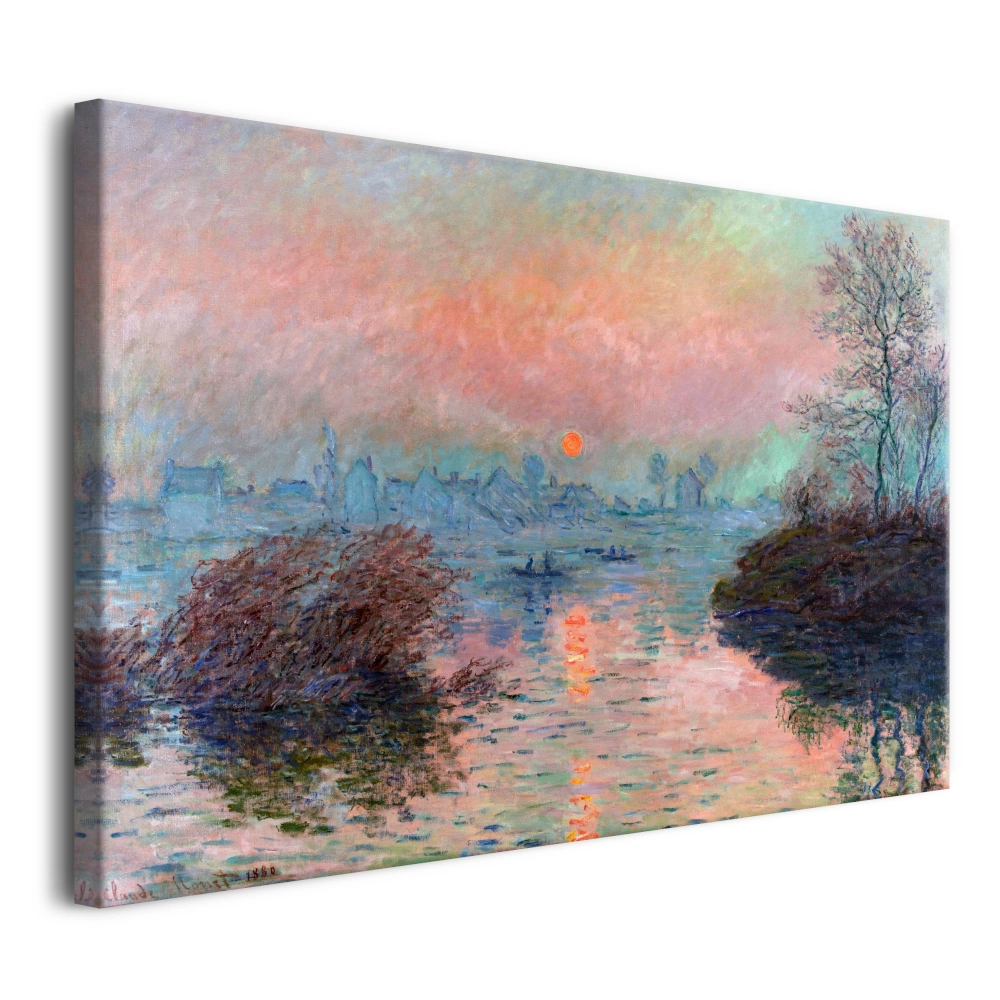 Pejzaż Zachód słońca nad Sekwaną- reprodukcja Claude Monet