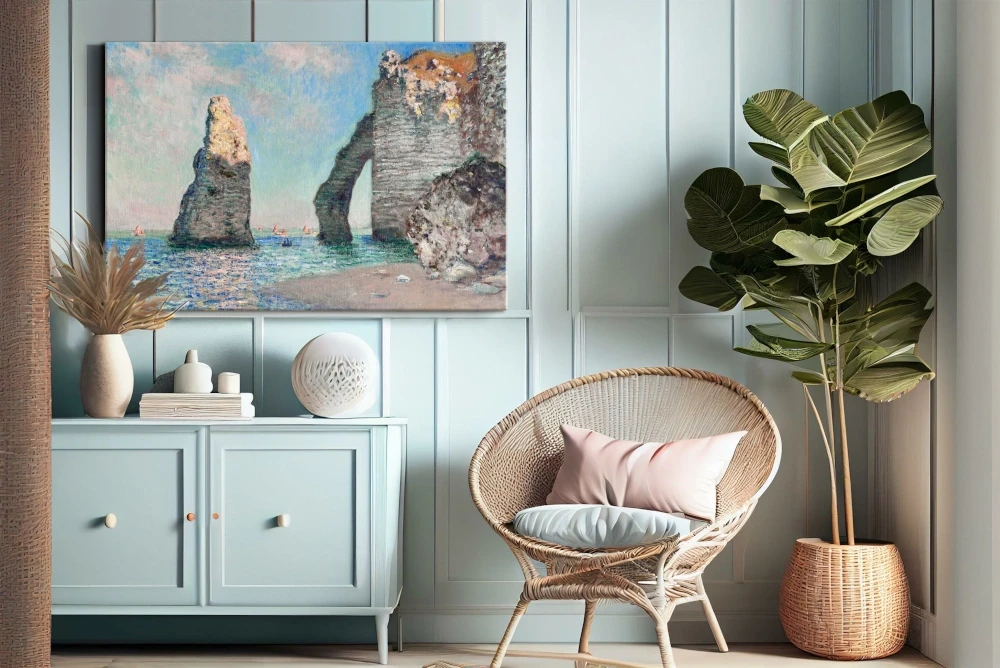 Obraz Klify w Étretat - reprodukcja Claude Monet