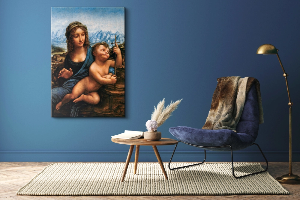 Obraz Reprodukcja Portretu Madonna z kądzielą Leonardo da Vinci