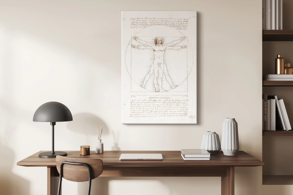 Obraz reprodukcja Człowiek witruwiański Leonardo da Vinci