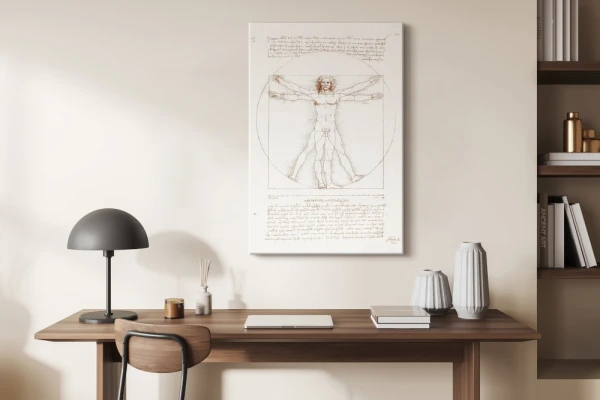 Obraz reprodukcja Człowiek witruwiański Leonardo da Vinci