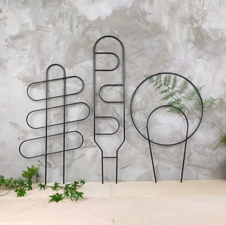 czarna podporka do kwiatka zestaw patihome