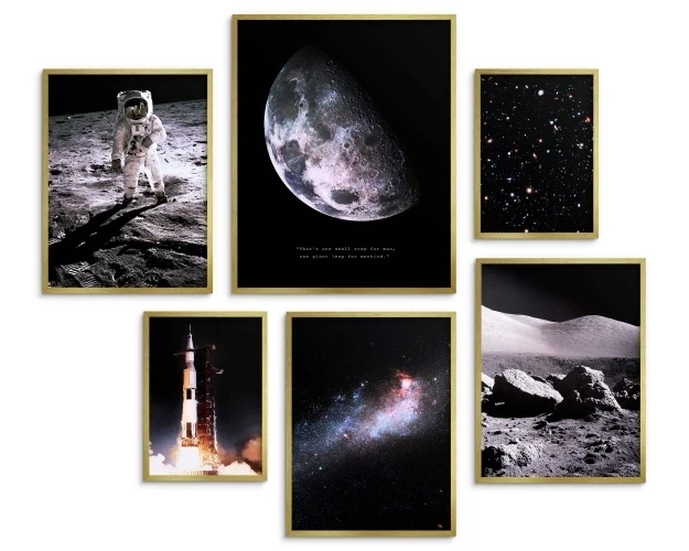 Zestaw plakatów 6 szt plakaty kosmos, planety