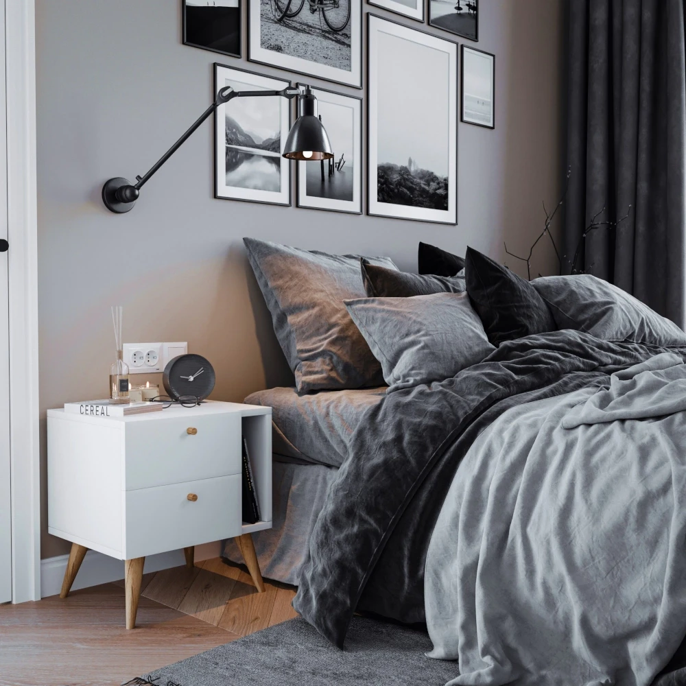 Stolik nocny szafka nocna kolor biały