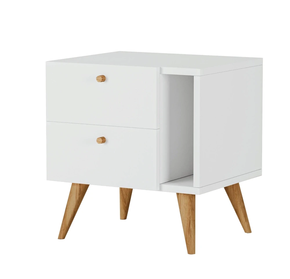 Stolik nocny szafka nocna kolor biały