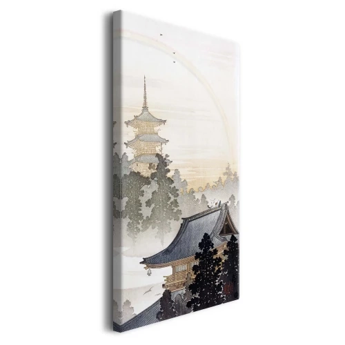 Pagoda i tęcza - reprodukcja Ohara Koson
