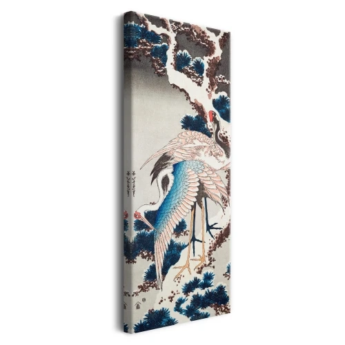 Reprodukcja Obraz Żurawie na ośnieżonym drzewie Hokusai Katsushika