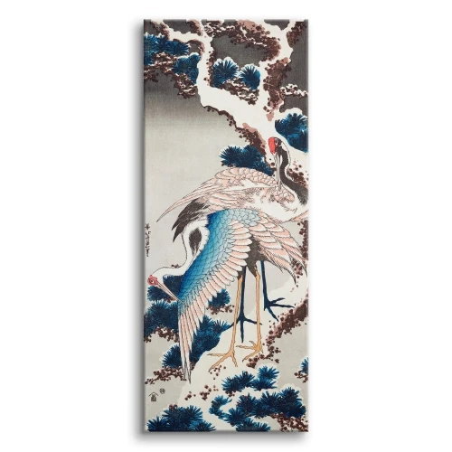 Reprodukcja Obraz Żurawie na ośnieżonym drzewie Hokusai Katsushika