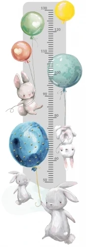 Miarka wzrostu Naklejka ścienna  balony