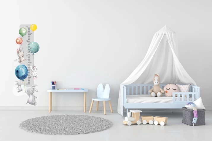 Miarka wzrostu Naklejka ścienna  balony