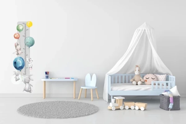 Miarka wzrostu Naklejka ścienna  balony