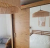 Lampa żyrandol boho -  abażur rafia