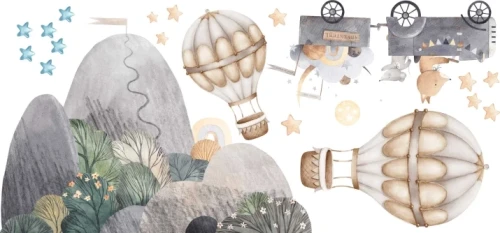Naklejki na ścianę  naklejka zwierzęta balon