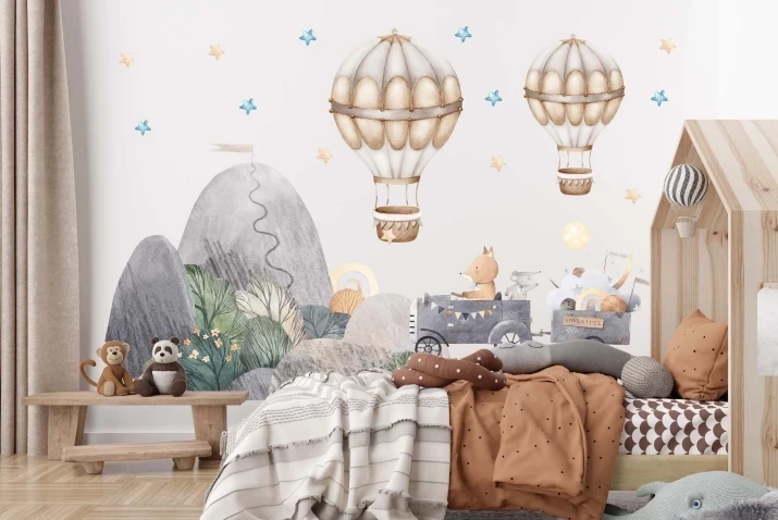 Naklejki na ścianę  naklejka zwierzęta balon