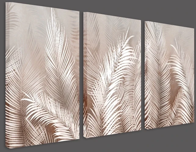 Obraz na płótnie  tryptyk liście