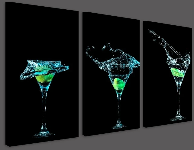 tryptyk do kuchni limonka